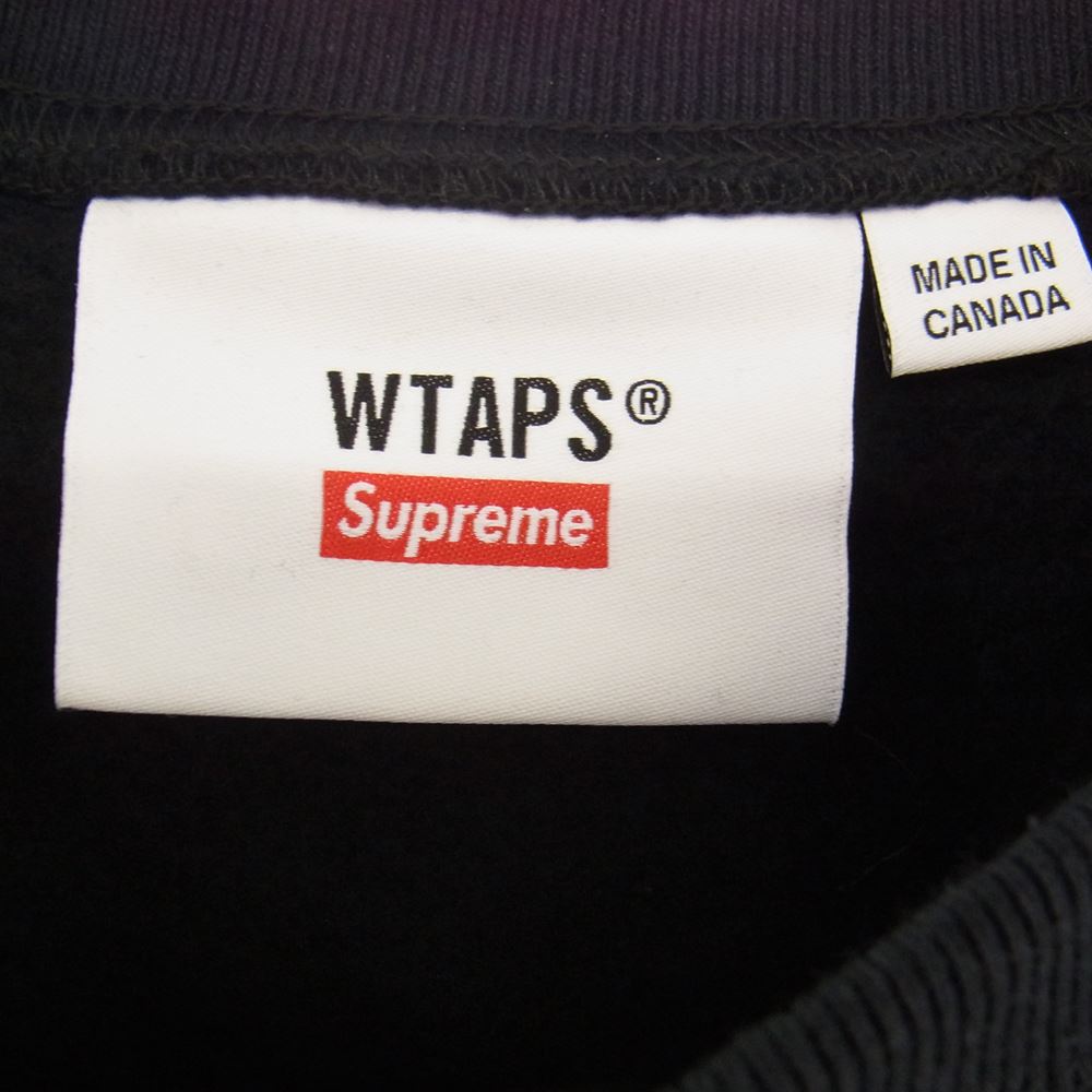 Supreme シュプリーム 21AW WTAPS Crewneck クルーネック スウェット ブラック系 M【極上美品】【中古】