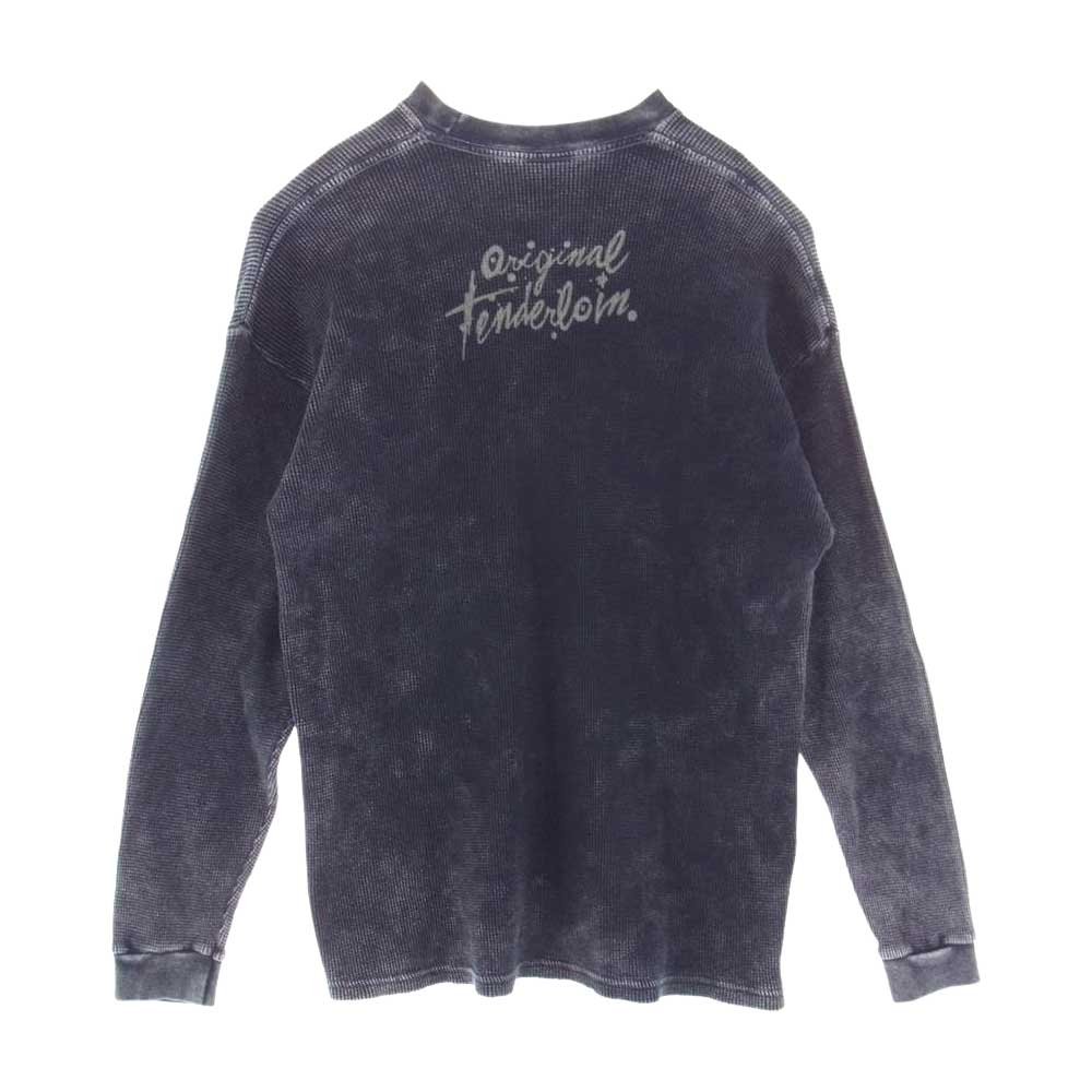 TENDERLOIN テンダーロイン 19AW THERMAL ACID DLR サーマルロンT 長袖 カットソー  ネイビー系【中古】