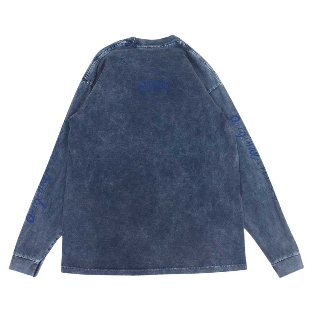 TENDERLOIN テンダーロイン 19SS T-TEE ACID WASH ロンT 長袖 Tシャツ ネイビー系 L【美品】【中古】