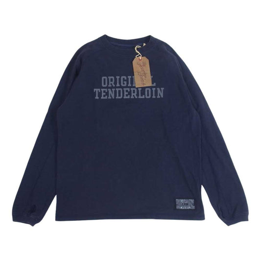 TENDERLOIN テンダーロイン 20AW T-FLEEDOM SLEEVE CUT&SEW  フリーダム スリーブ カットソー ネイビー系 S【中古】