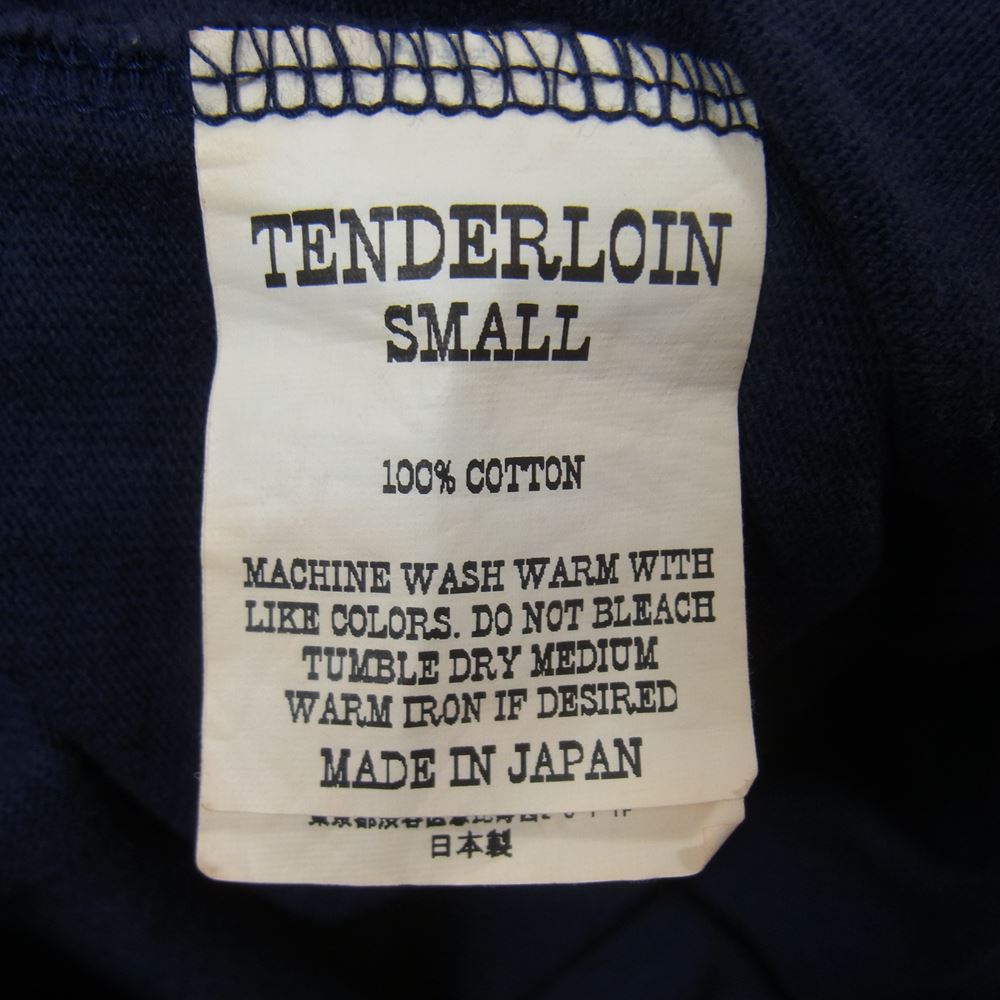 TENDERLOIN テンダーロイン 20AW T-FLEEDOM SLEEVE CUT&SEW  フリーダム スリーブ カットソー ネイビー系 S【中古】