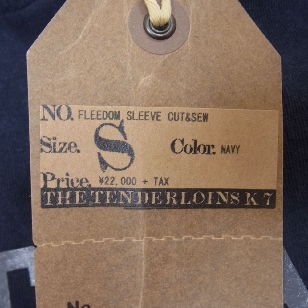 TENDERLOIN テンダーロイン 20AW T-FLEEDOM SLEEVE CUT&SEW  フリーダム スリーブ カットソー ネイビー系 S【中古】