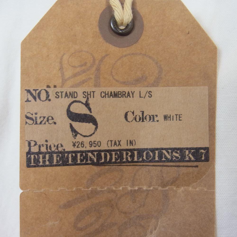 TENDERLOIN テンダーロイン T-STAND SHT CHAMBRAY L/S スタンダード シャンブレーシャツ ホワイト系 S【中古】