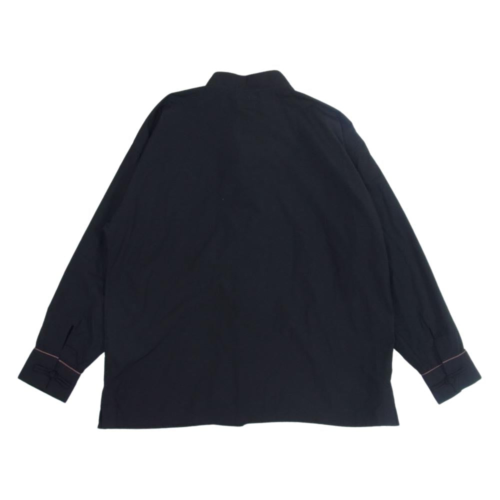 TENDERLOIN テンダーロイン T-F.C SHT 刺繍 チャイナ シャツ ブラック系 S【美品】【中古】