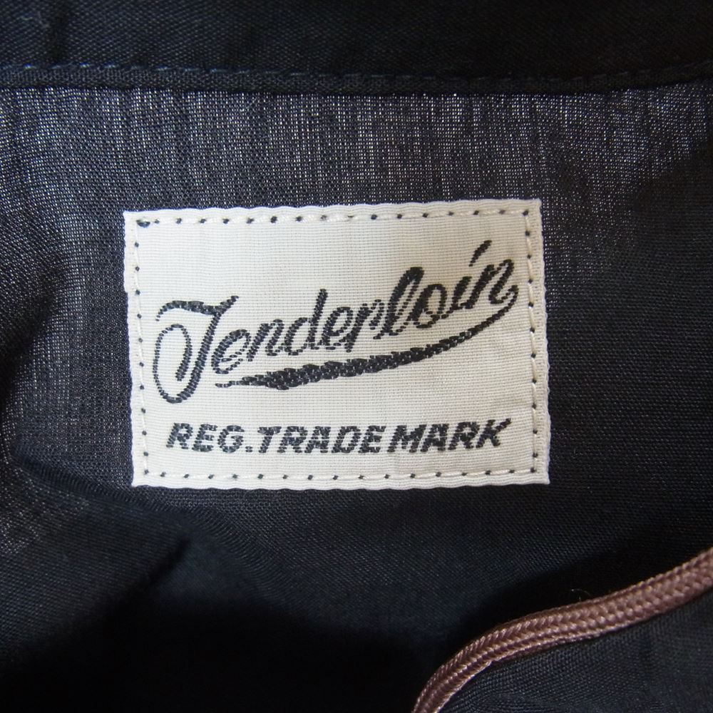 TENDERLOIN テンダーロイン T-F.C SHT 刺繍 チャイナ シャツ ブラック系 S【美品】【中古】
