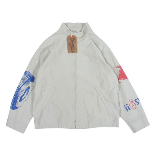 TENDERLOIN テンダーロイン T-SWING TOP PIQUE TIRE アームプリント スウィングトップ ジャケット ベージュ系 S【美品】【中古】