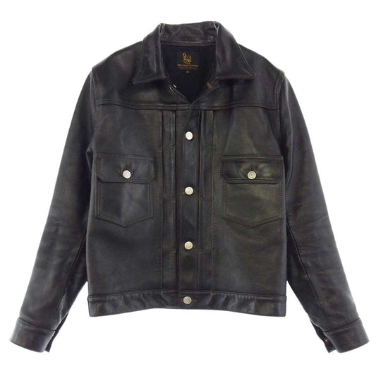 ファインクリークレザーズ 茶芯 ホースハイド レザー ジャケット ブラック系 36【中古】