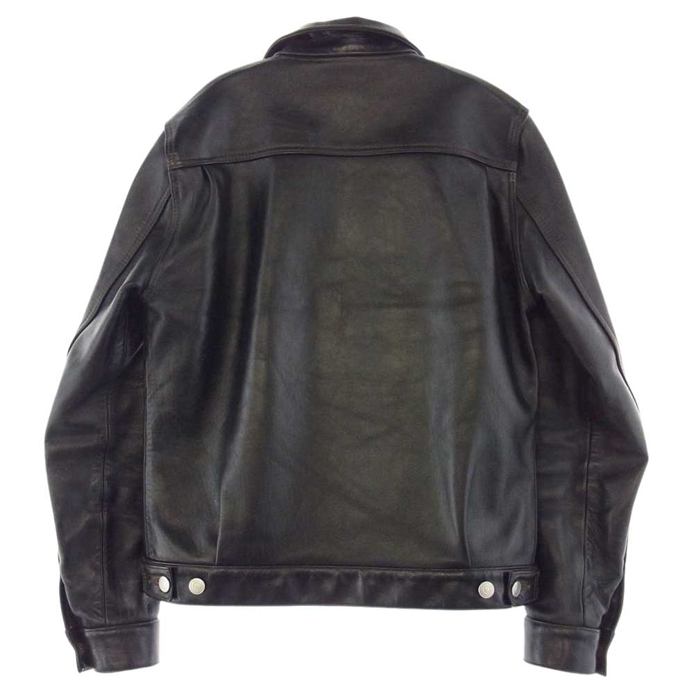 ファインクリークレザーズ 茶芯 ホースハイド レザー ジャケット ブラック系 36【中古】