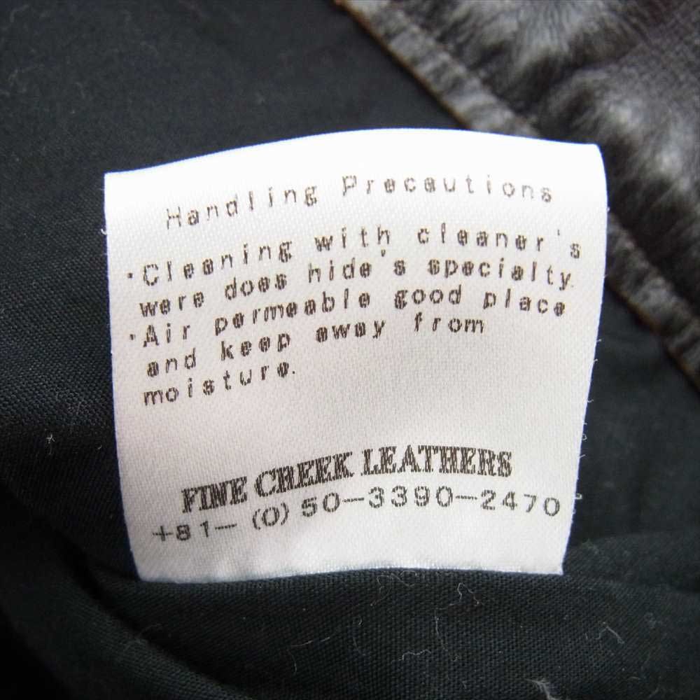 ファインクリークレザーズ 茶芯 ホースハイド レザー ジャケット ブラック系 36【中古】