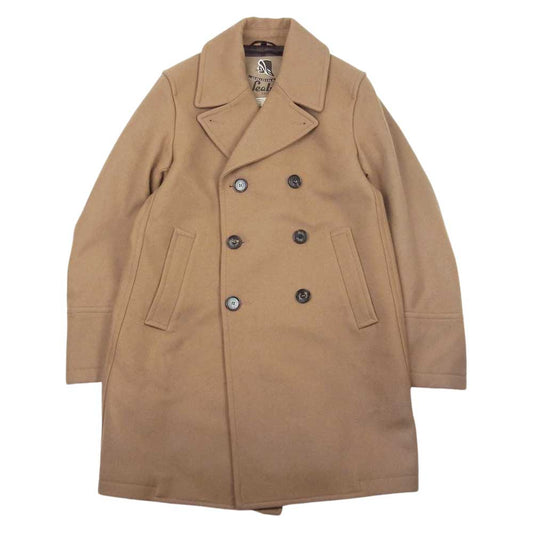 SEALUP シーラップ イタリア製 ウール メルトン Pコート ベージュ系 50【中古】