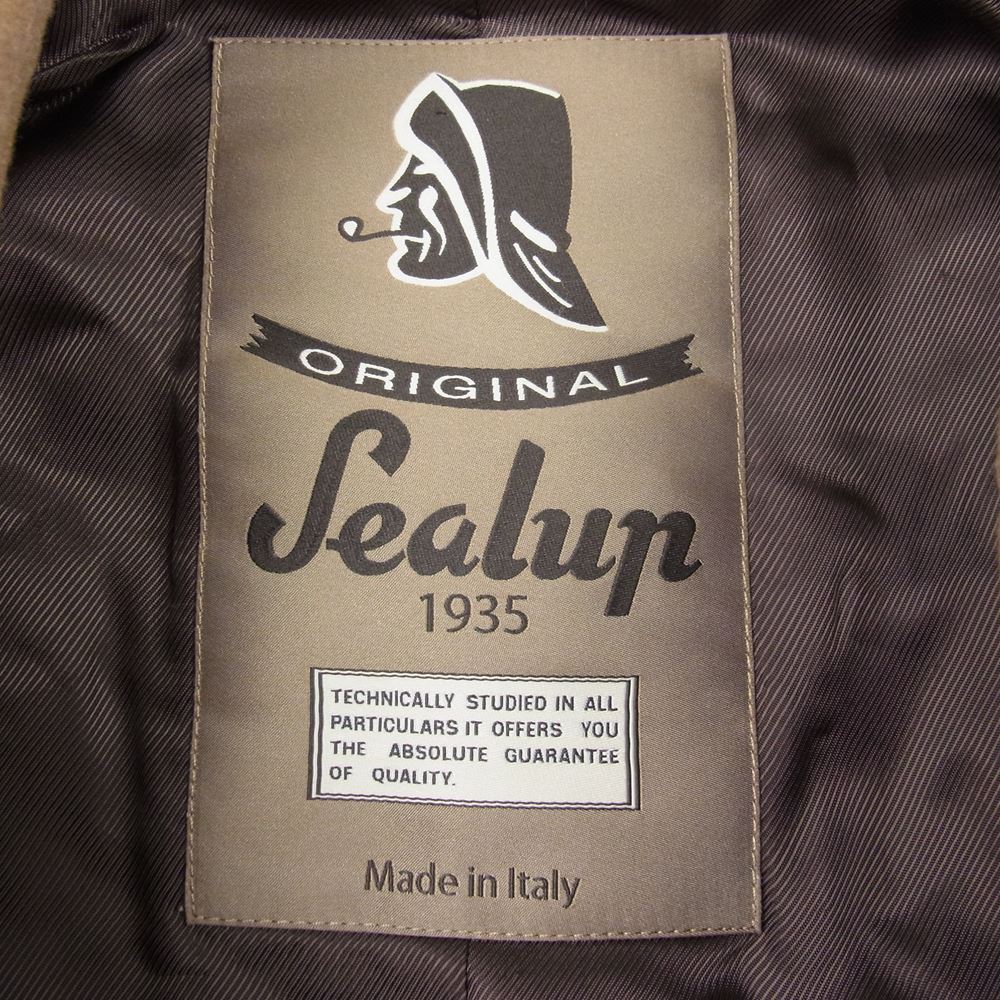 SEALUP シーラップ イタリア製 ウール メルトン Pコート ベージュ系 50【中古】