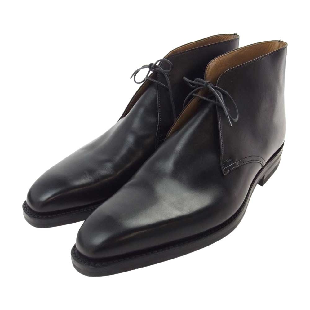 CROCKETT&JONES クロケットアンドジョーンズ 5072 TETBURY 348 LAST BLACK CALF ブラックカーフ テットベリー チャッカブーツ ブラック系 9E【極上美品】【中古】