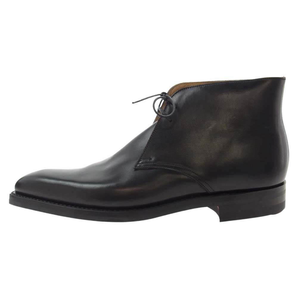 CROCKETT&JONES クロケットアンドジョーンズ 5072 TETBURY 348 LAST BLACK CALF ブラックカーフ テットベリー チャッカブーツ ブラック系 9E【極上美品】【中古】