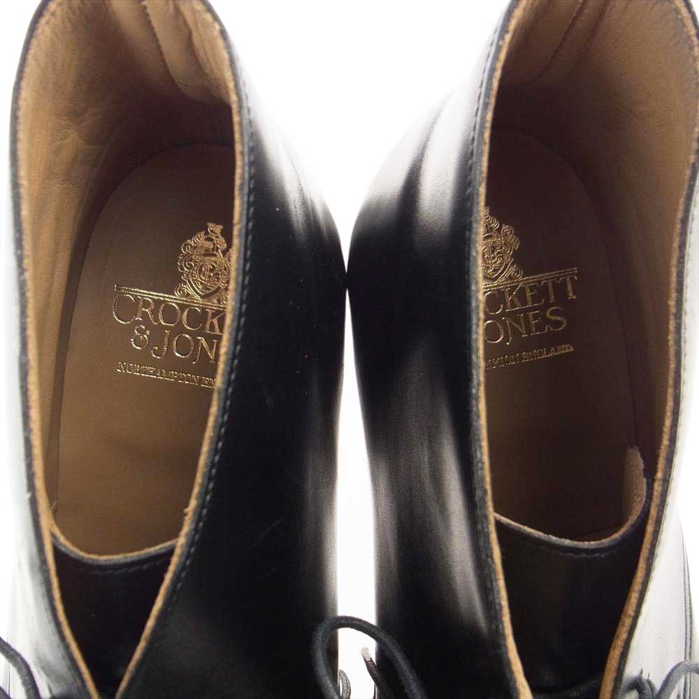 CROCKETT&JONES クロケットアンドジョーンズ 5072 TETBURY 348 LAST BLACK CALF ブラックカーフ テットベリー チャッカブーツ ブラック系 9E【極上美品】【中古】