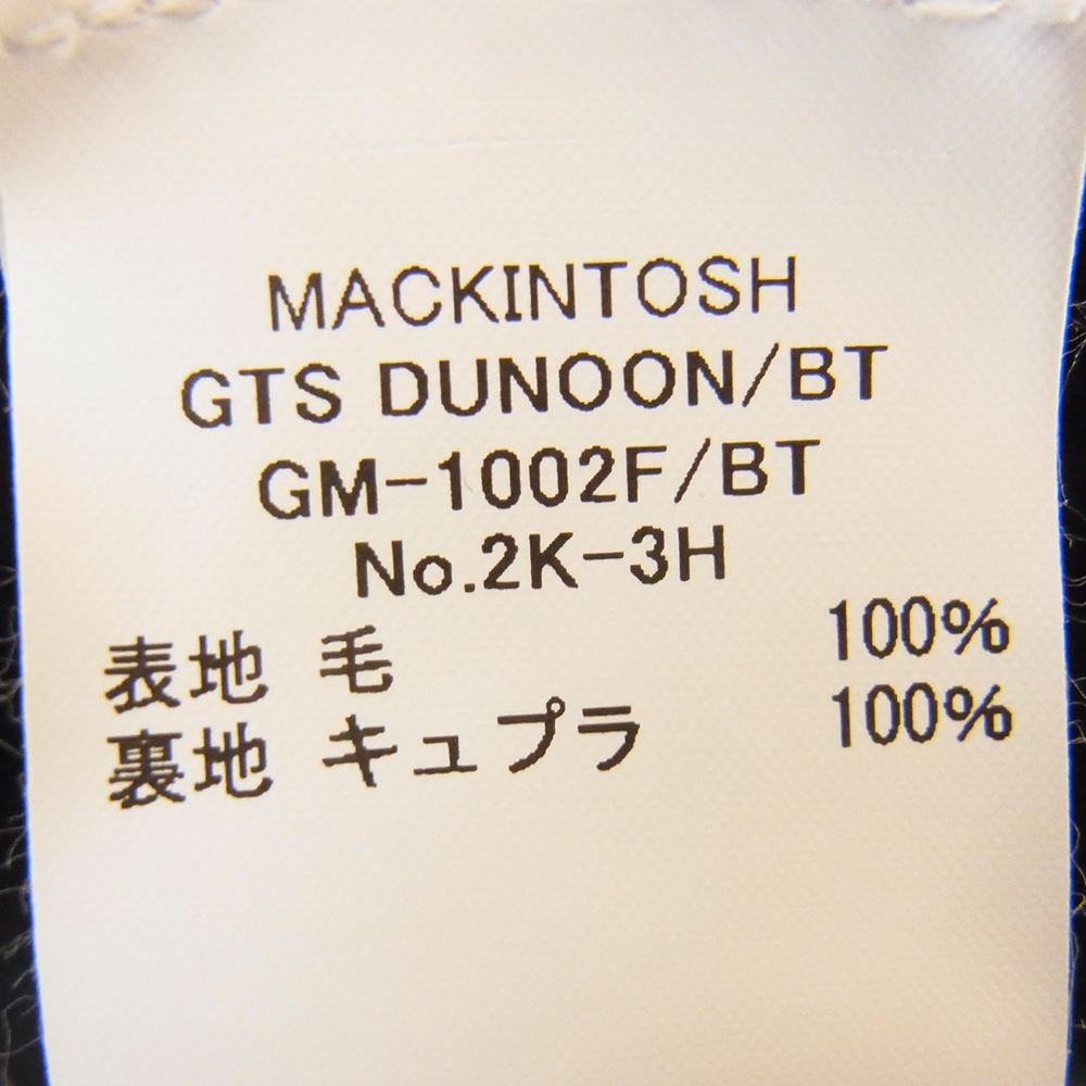 Mackintosh マッキントッシュ 国内正規品 英国製 GTS DUNOON BT GM-1002F ダヌーン ウール ショート ステンカラーコート ネイビー系 34【美品】【中古】