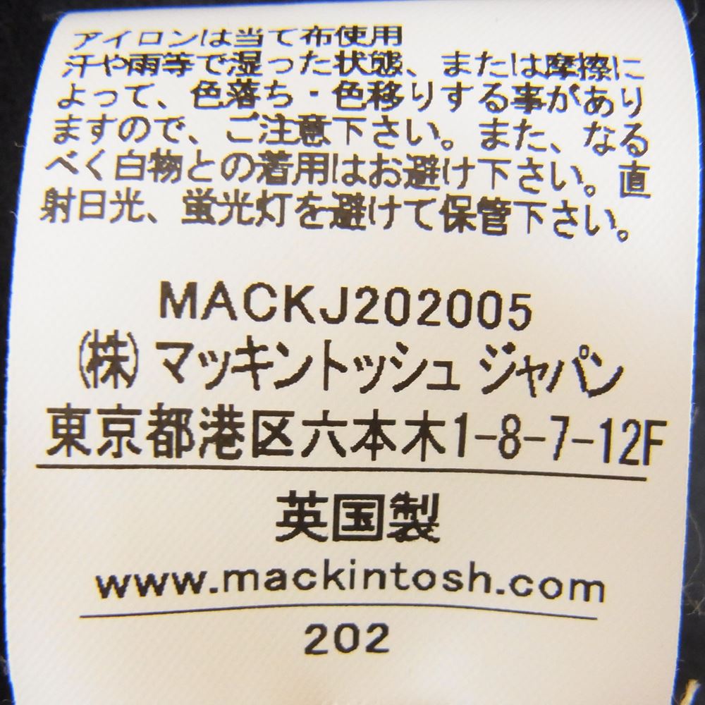 Mackintosh マッキントッシュ 国内正規品 英国製 GTS DUNOON BT GM-1002F ダヌーン ウール ショート ステンカラーコート ネイビー系 34【美品】【中古】