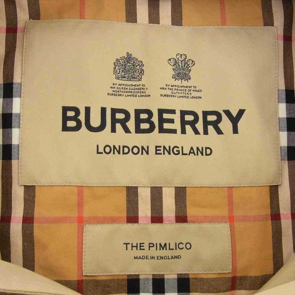 BURBERRY LONDON バーバリー ロンドン 8019047 国内正規品 ENGLAND THE PIMLICO イタリア製 ピムリコ ヘリテージ カーコート ステンカラーコート ベージュ系 44【美品】【中古】