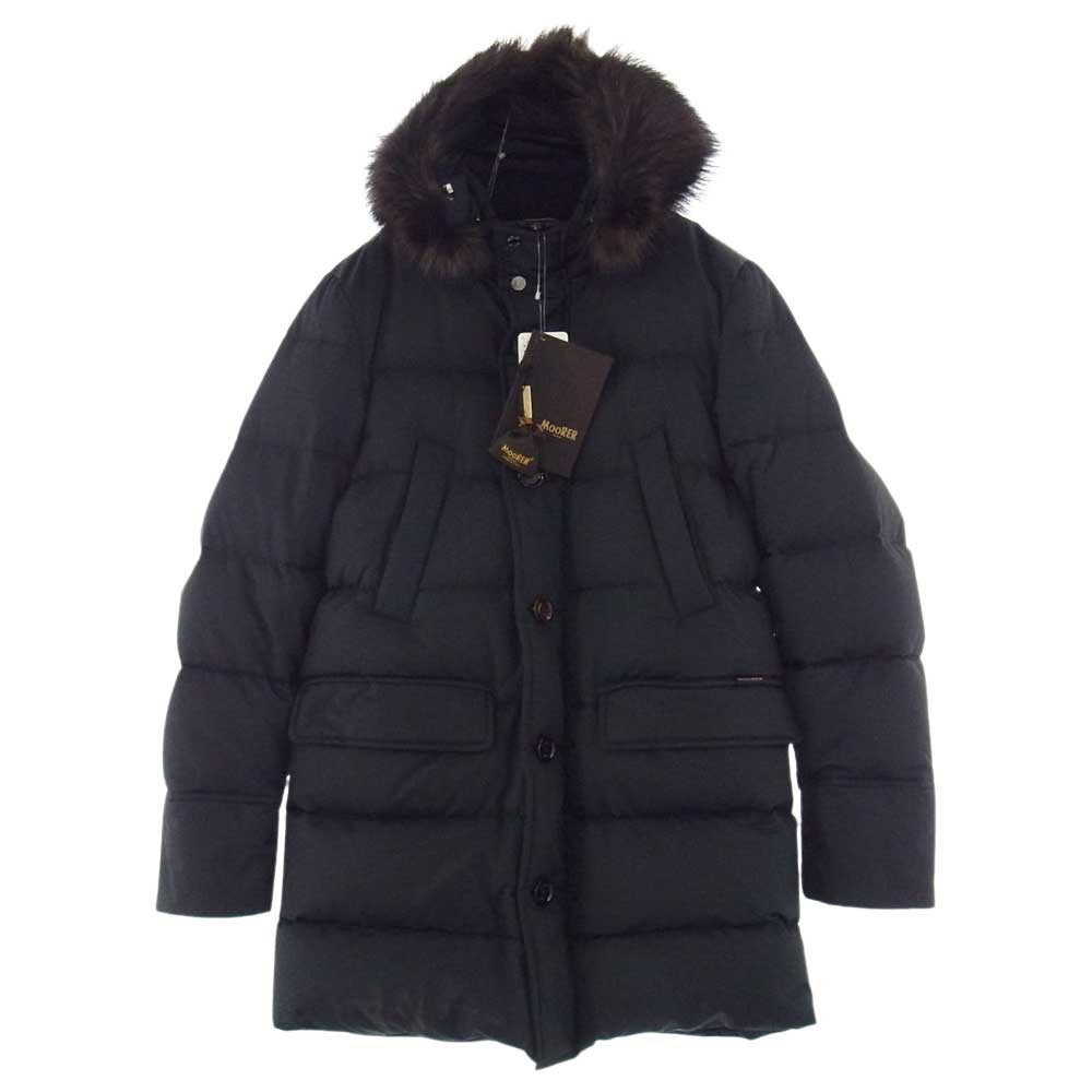 ムーレー 国内正規品 VERONA BARBIERI WK1 バルビエリ デタッチャブル ファーフード ダウンジャケット ブラック系 42【美品】【中古】