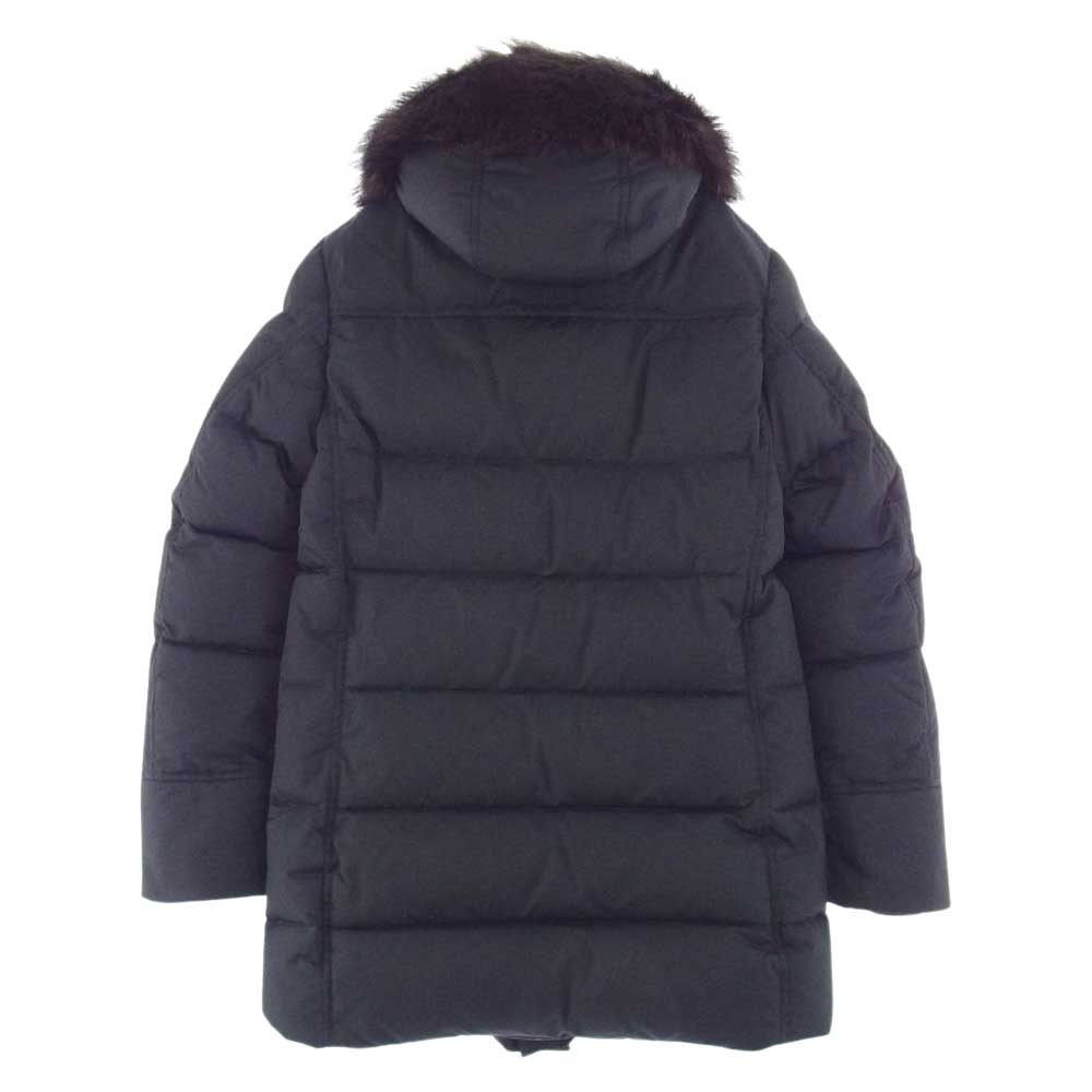 ムーレー 国内正規品 VERONA BARBIERI WK1 バルビエリ デタッチャブル ファーフード ダウンジャケット ブラック系 42【美品】【中古】