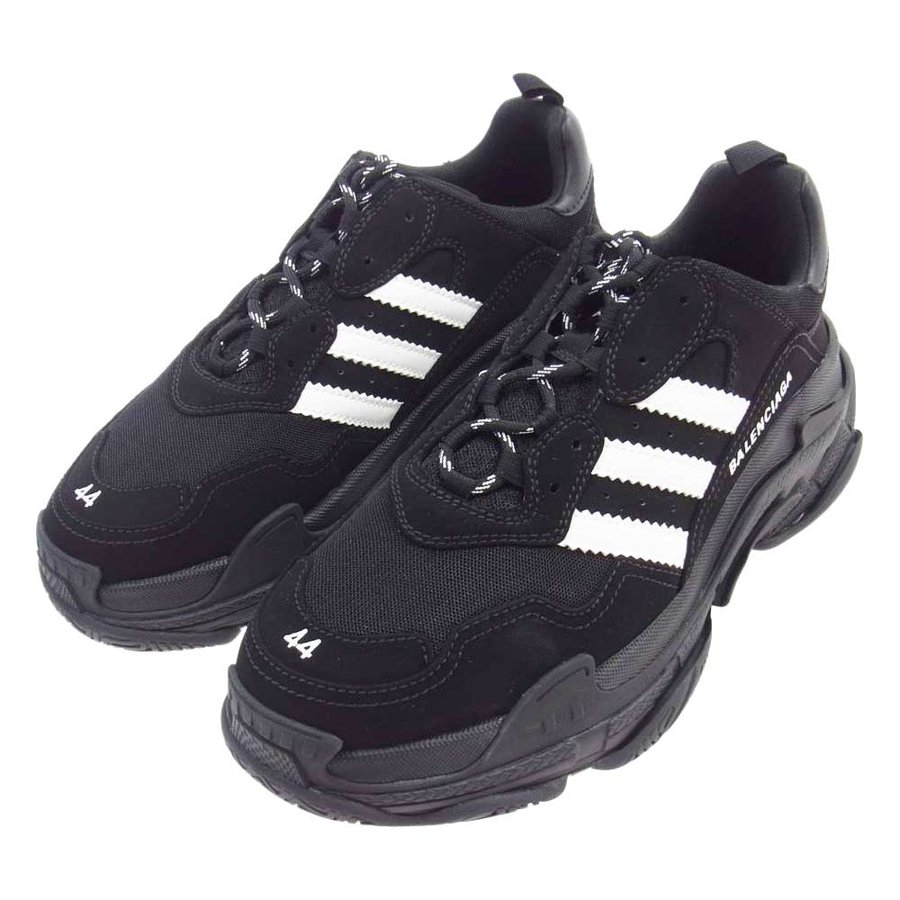 BALENCIAGA バレンシアガ adidas TRIPLE S アディダス トリプルエス スニーカー ブラック系 ホワイト系 サイズ44/29.0cm【新古品】【未使用】【中古】