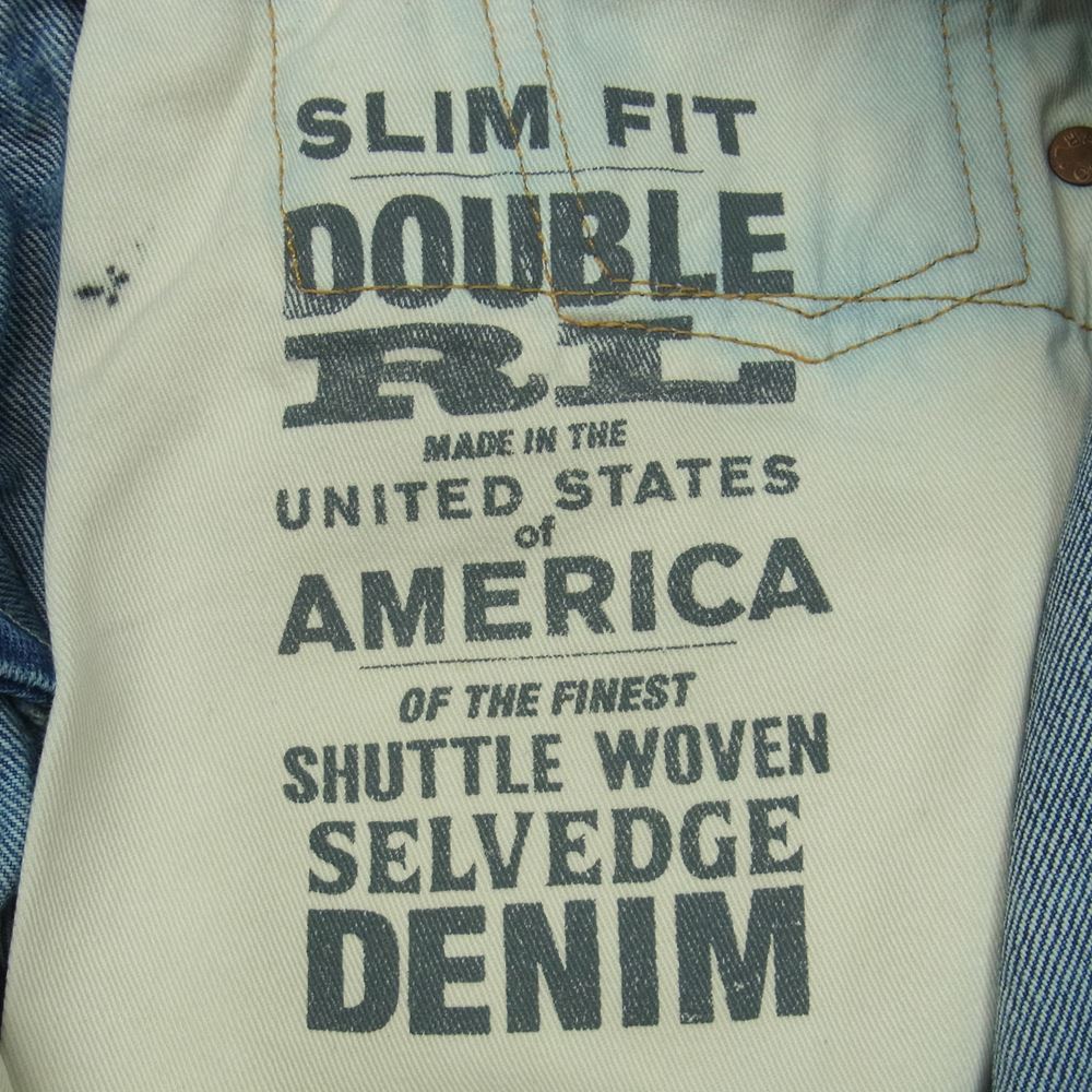 RRL ダブルアールエル USA製 Slim Fit Selvedge Denim スリムフィット デニム パンツ インディゴブルー系 28【中古】