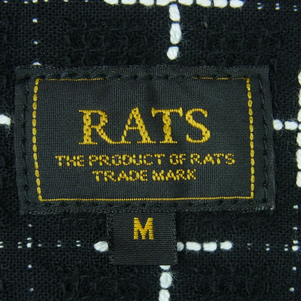 RATS ラッツ 22'RS-0905 KANOKO CROSS SHIRT レギュラーカラー 長袖 シャツ コットン 日本製 ブラック系 M【美品】【中古】