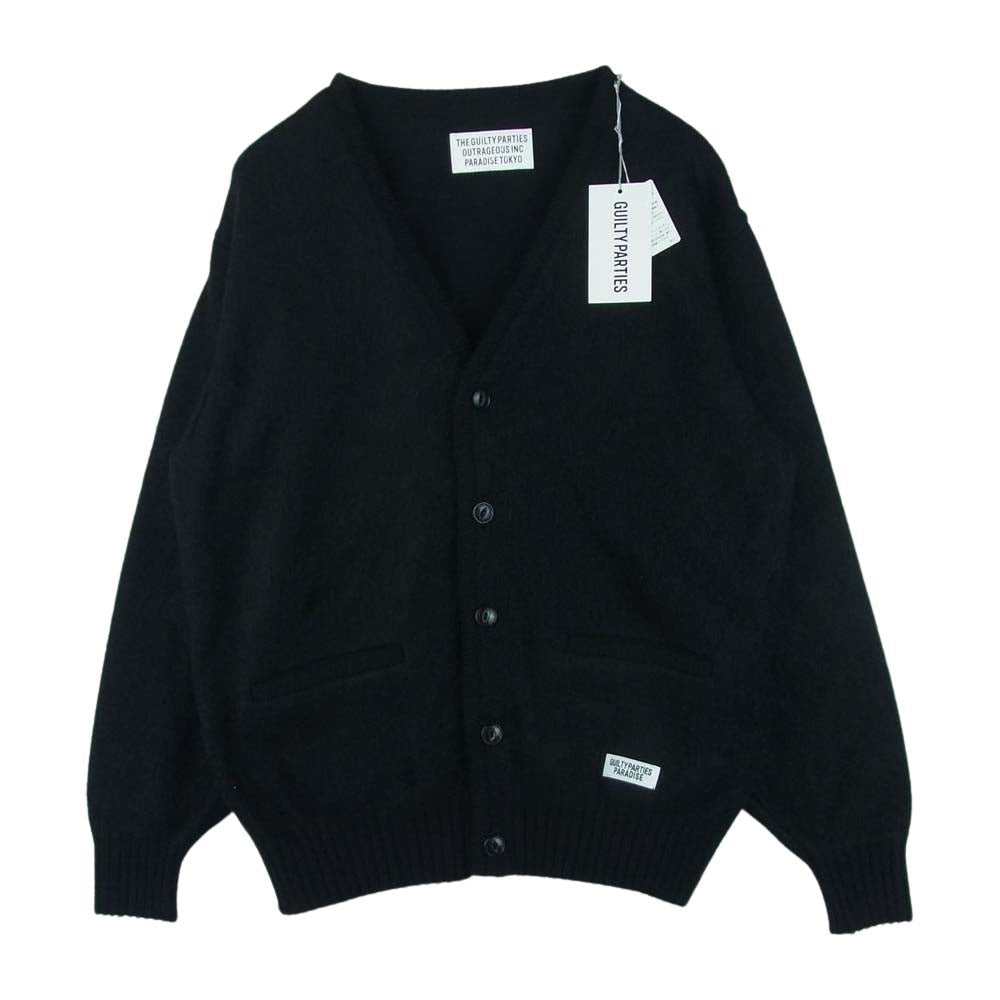 WACKO MARIA ワコマリア 2FW-WMK-KN06 MOHAIR CARDIGAN モヘア カーディガン 日本製 ブラック系 S【新古品】【未使用】【中古】