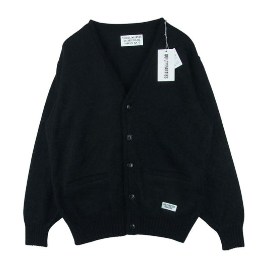 WACKO MARIA ワコマリア 2FW-WMK-KN06 MOHAIR CARDIGAN モヘア カーディガン 日本製 ブラック系 S【新古品】【未使用】【中古】