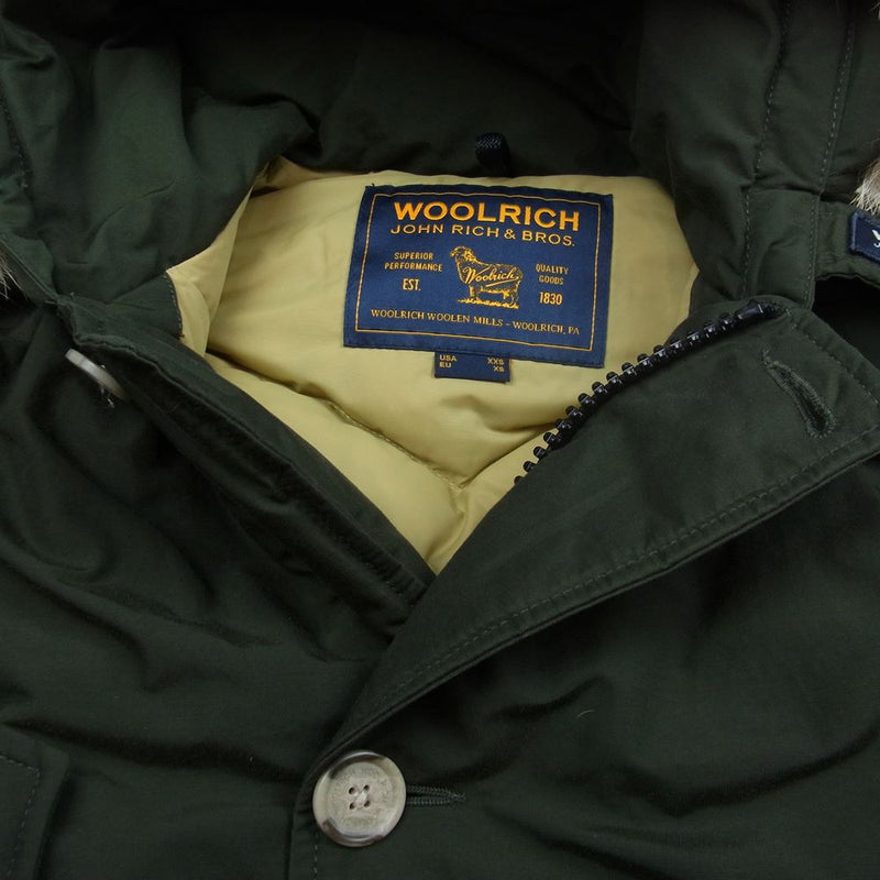 WOOLRICH ウールリッチ ARCTIC PARKA アークティック パーカー ダウン ジャケット カーキ系 XXS【中古】