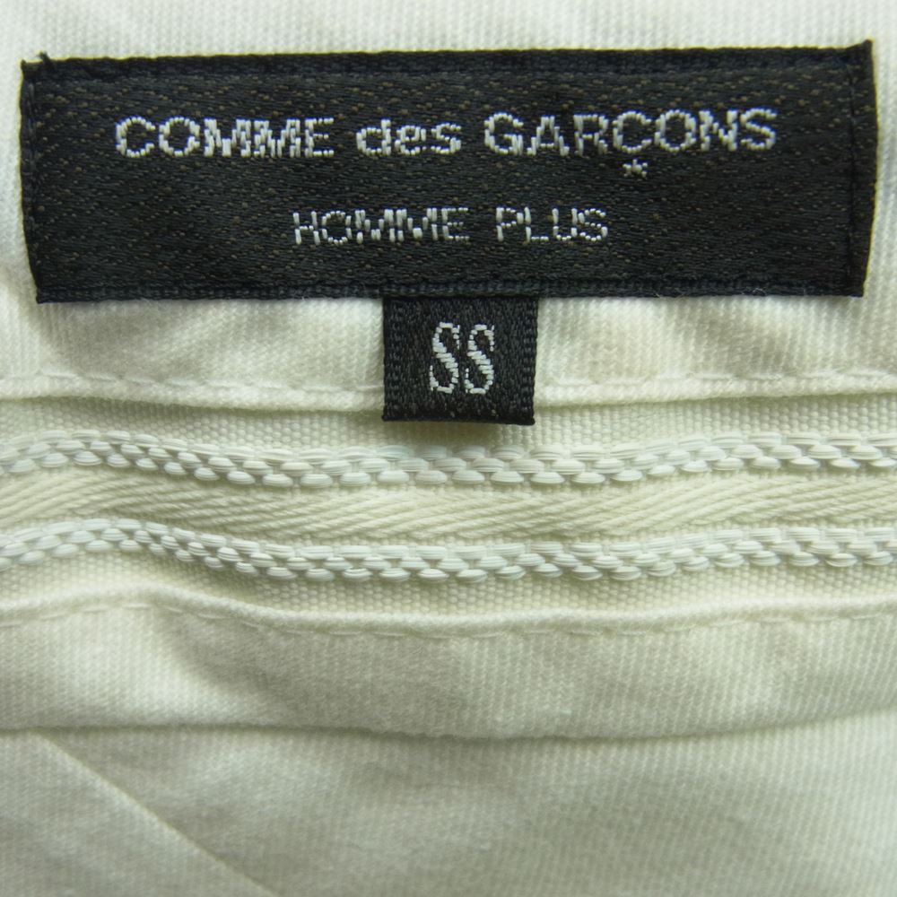 COMME des GARCONS HOMME PLUS コムデギャルソンオムプリュス AD2006 PR-P038 2タック ハイウエスト 裾ダブル ウール ワイド スラックス パンツ 黒に近い ダークグレー系 SS【中古】
