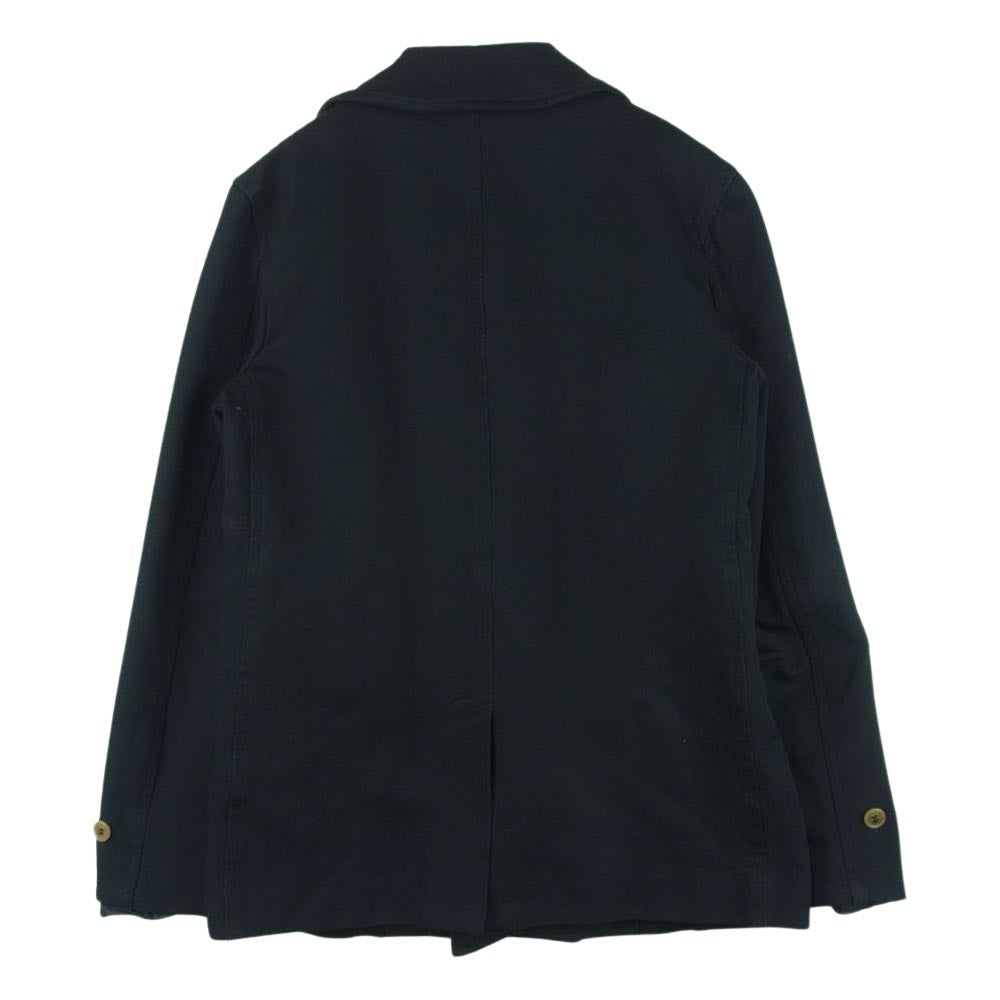 COMME des GARCONS HOMME PLUS コムデギャルソンオムプリュス PP-C006 AD2005 ポリ縮絨 ダブルブレスト ショート Pコート ブラック系 S【中古】