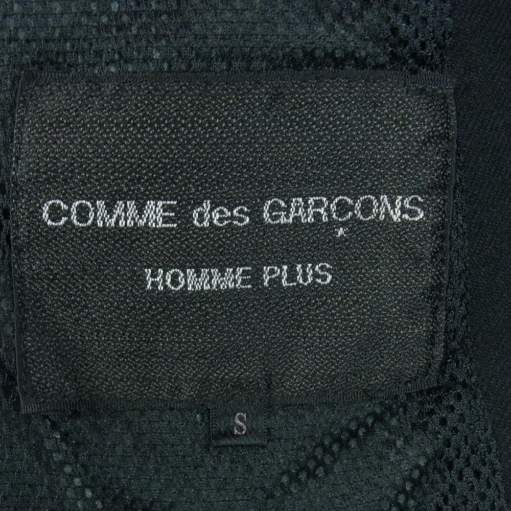 COMME des GARCONS HOMME PLUS コムデギャルソンオムプリュス PP-C006 AD2005 ポリ縮絨 ダブルブレスト ショート Pコート ブラック系 S【中古】