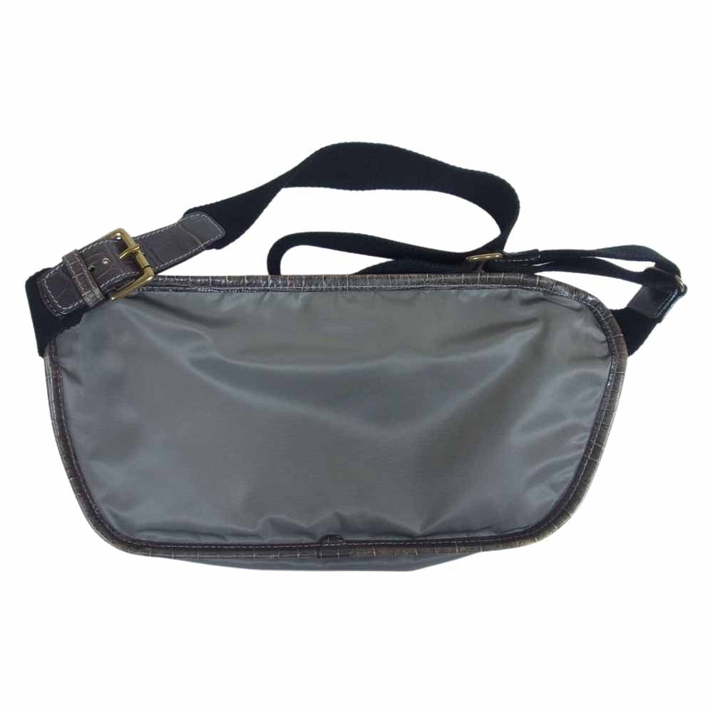 Felisi フェリージ 799/10/DS+SA-143028 ナイロン 型押しレザー ボディ バッグ カーキ系【中古】