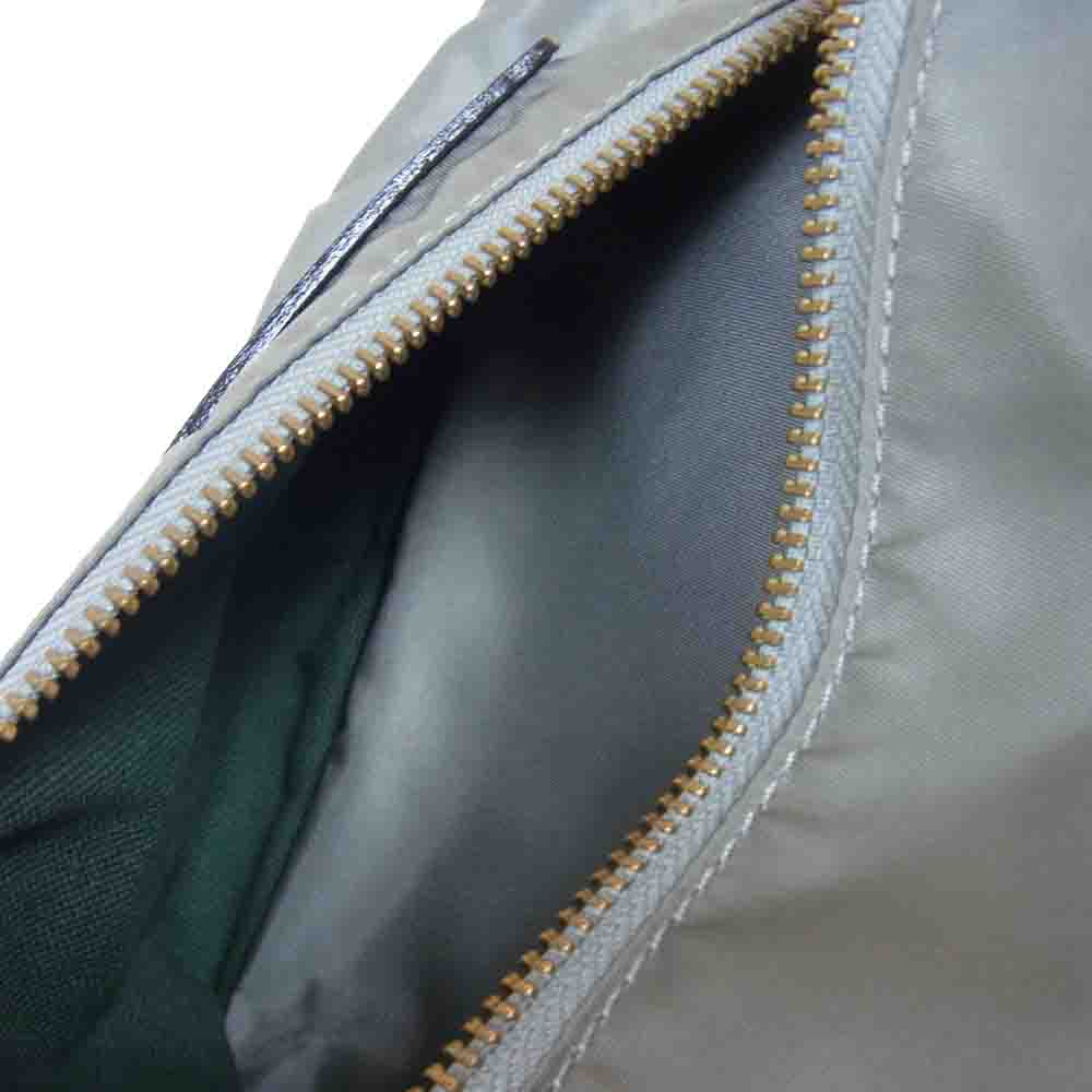 Felisi フェリージ 799/10/DS+SA-143028 ナイロン 型押しレザー ボディ バッグ カーキ系【中古】