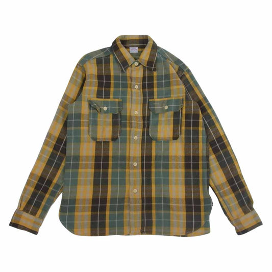 WAREHOUSE ウエアハウス 21AW チェック ネルシャツ 長袖 シャツ イエロー系 XL【中古】