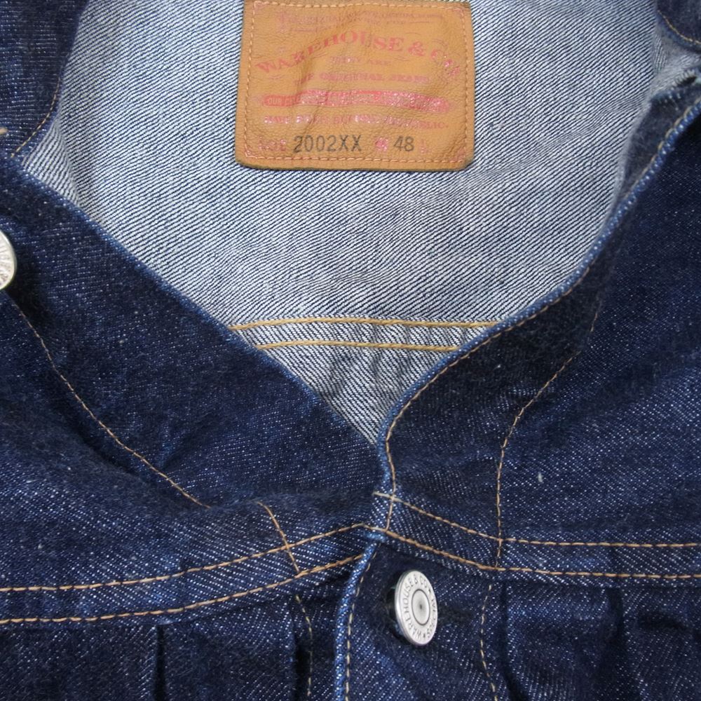 WAREHOUSE ウエアハウス 2002XX 2ndタイプ デニム ジャケット Gジャン インディゴブルー系 48【中古】