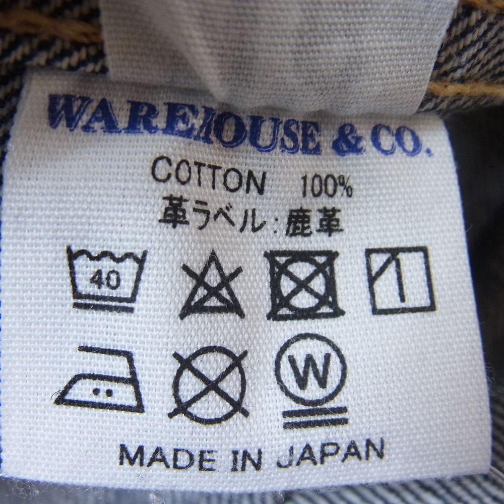 WAREHOUSE ウエアハウス 2002XX 2ndタイプ デニム ジャケット Gジャン インディゴブルー系 48【中古】