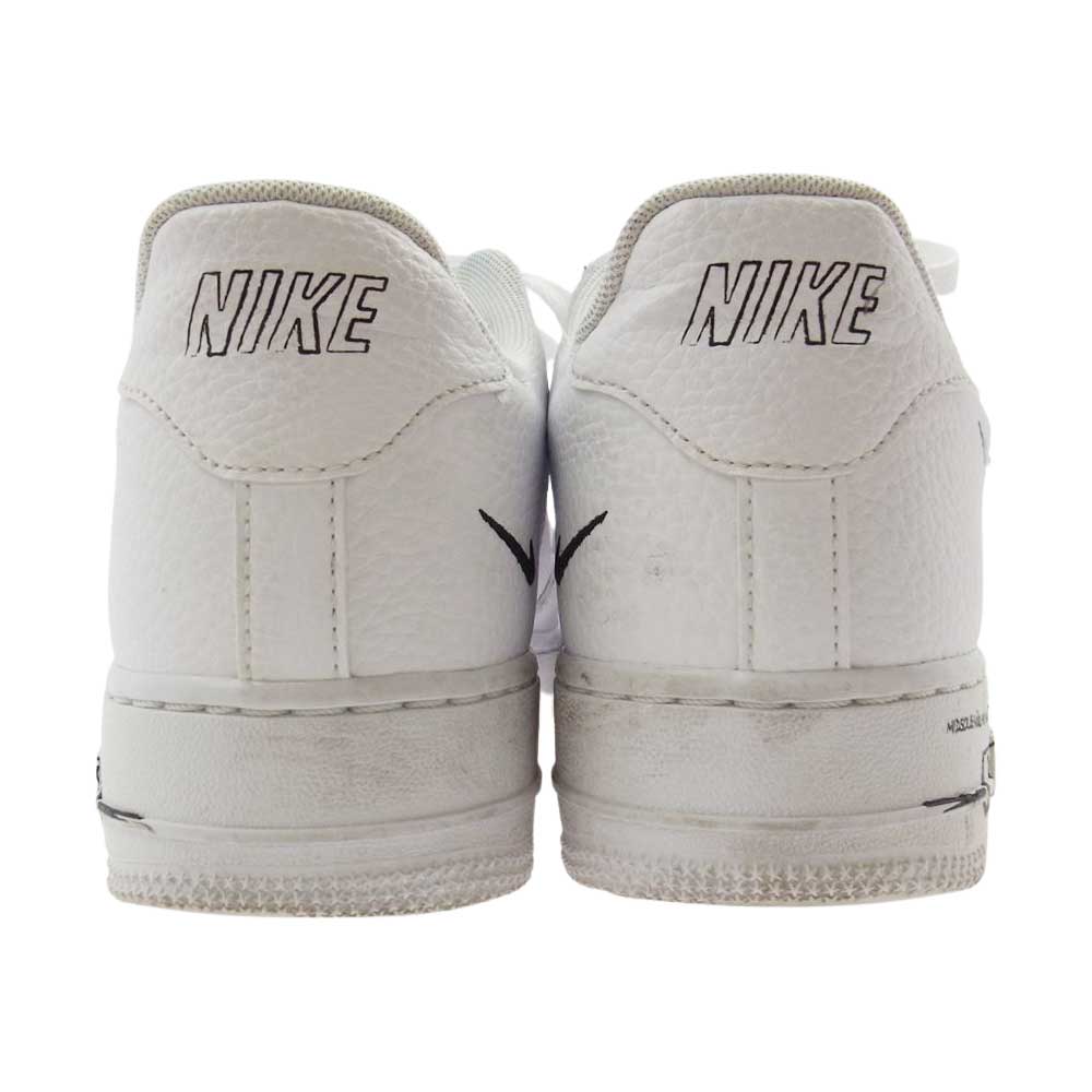 NIKE ナイキ CW7581-101 AIR FORCE 1 LOW LV8 UTILITY BLACK SKETCH エアフォース ロー ユーティリティ ブラックスケッチ スニーカー ホワイト系 26cm【中古】