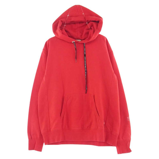 MONCLER モンクレール FRAGMENTMOXXXER FXXXX PRINT HOODY フラグメント プリント フーディー パーカー レッド系 XXL【中古】