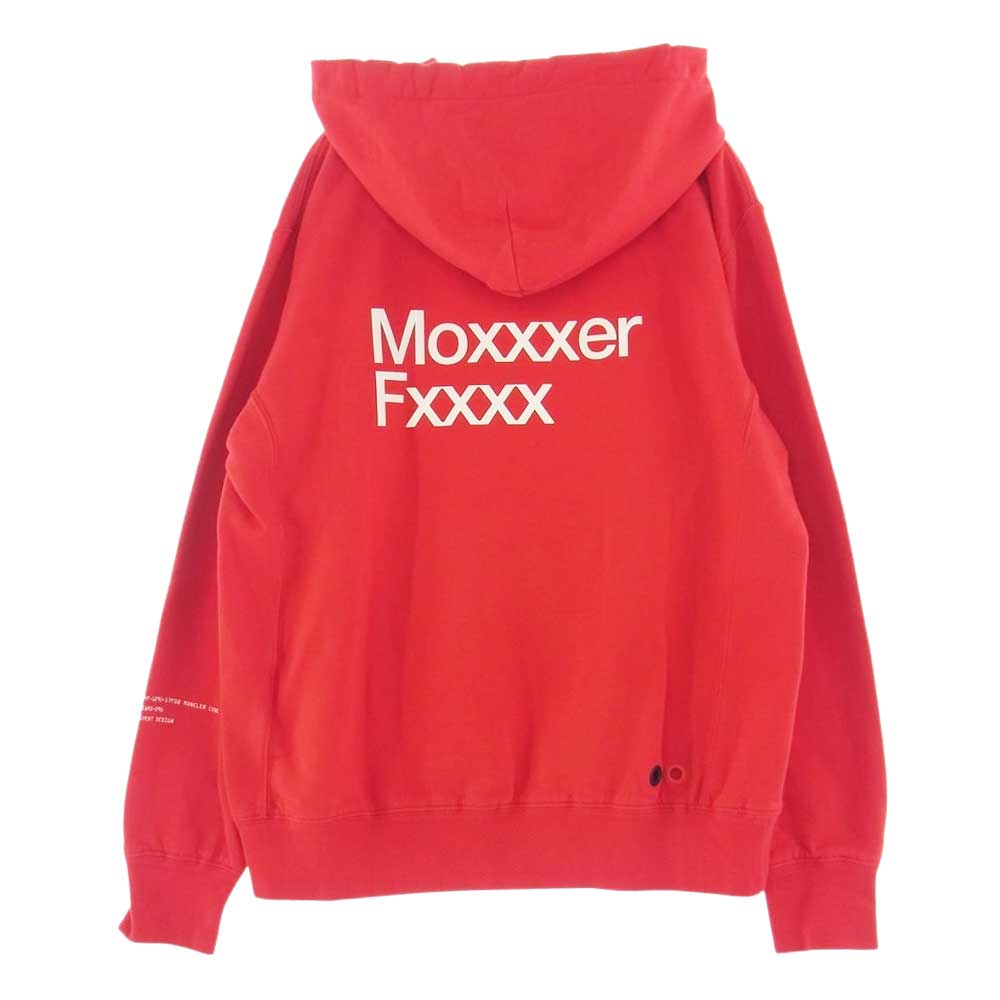 MONCLER モンクレール FRAGMENTMOXXXER FXXXX PRINT HOODY フラグメント プリント フーディー パーカー レッド系 XXL【中古】