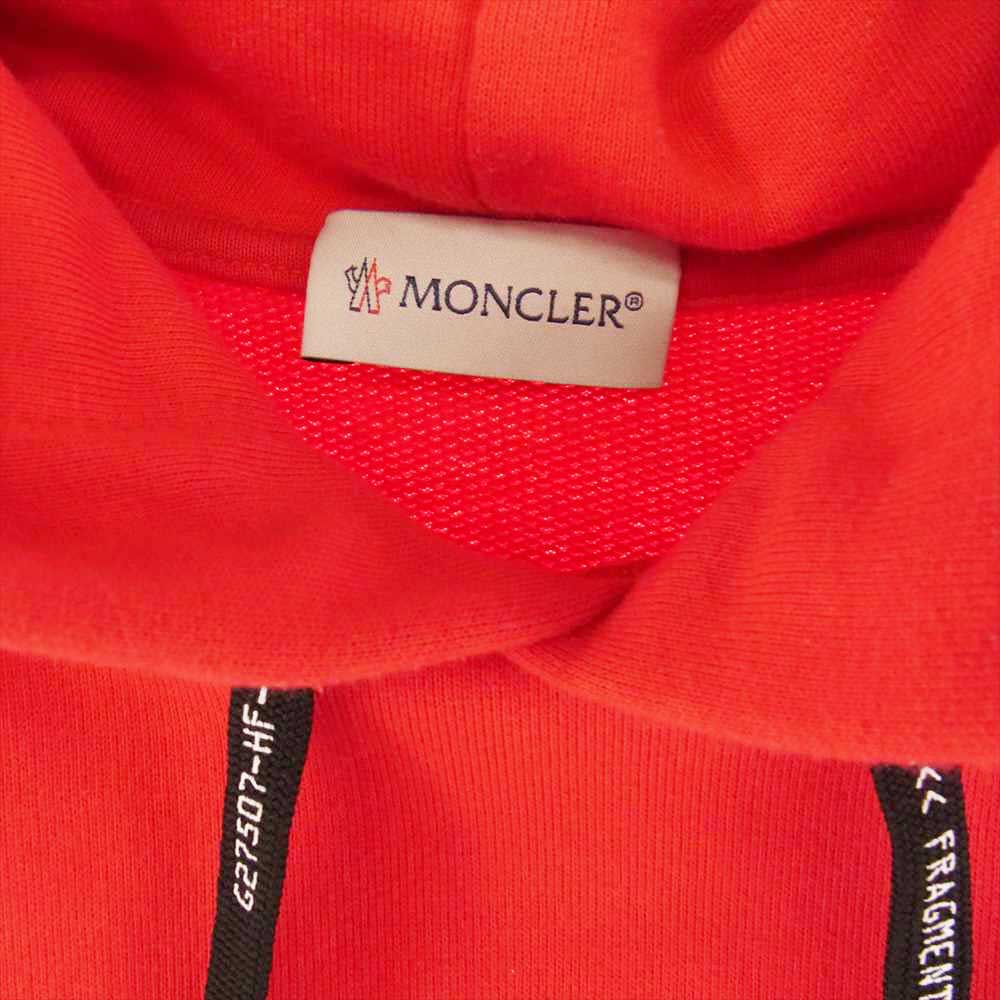 MONCLER モンクレール FRAGMENTMOXXXER FXXXX PRINT HOODY フラグメント プリント フーディー パーカー レッド系 XXL【中古】
