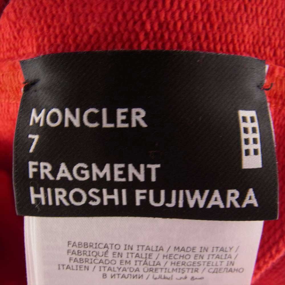 MONCLER モンクレール FRAGMENTMOXXXER FXXXX PRINT HOODY フラグメント プリント フーディー パーカー レッド系 XXL【中古】