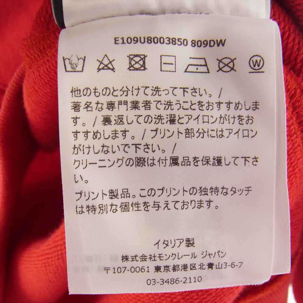 MONCLER モンクレール FRAGMENTMOXXXER FXXXX PRINT HOODY フラグメント プリント フーディー パーカー レッド系 XXL【中古】