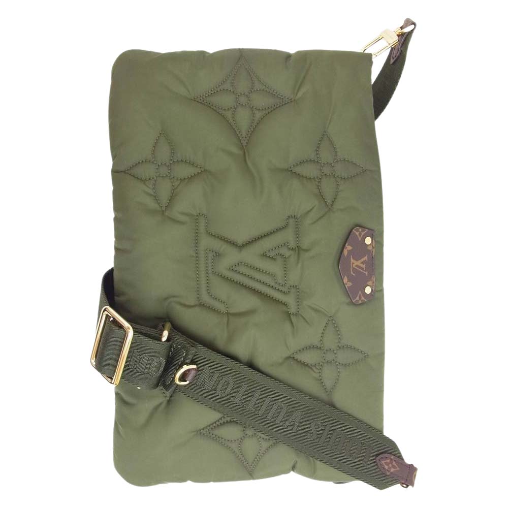 LOUIS VUITTON ルイ・ヴィトン 21AW M58977 LVピロー・カプセルコレクション マキシ ミュルティ ポシェット アクセソワール ライトブラウン系 カーキ系【美品】【中古】