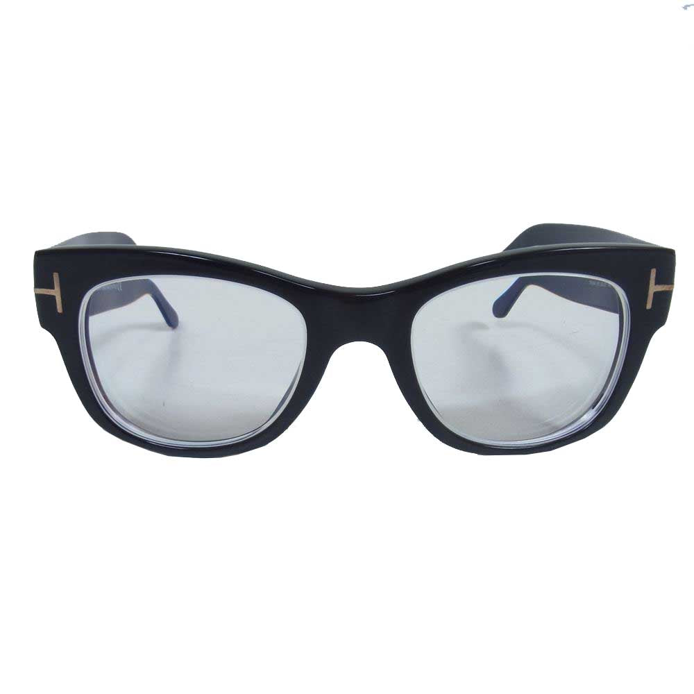 TOM FORD トムフォード TF5040 B5 度入り ウェリントンフレーム 眼鏡 アイウェア ブラック系 52□20 140【中古】