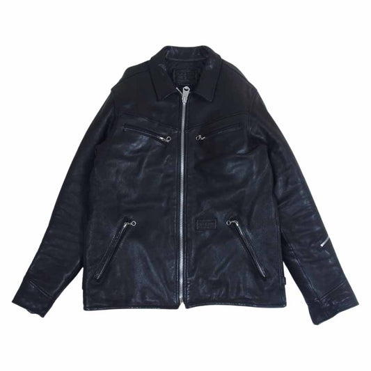 NEIGHBORHOOD ネイバーフッド 11AW 112TNNH-JKM04 B.I.BLACK HILL GL-JKT ブラックヒル レザー ジャケット ブラック系 L【中古】