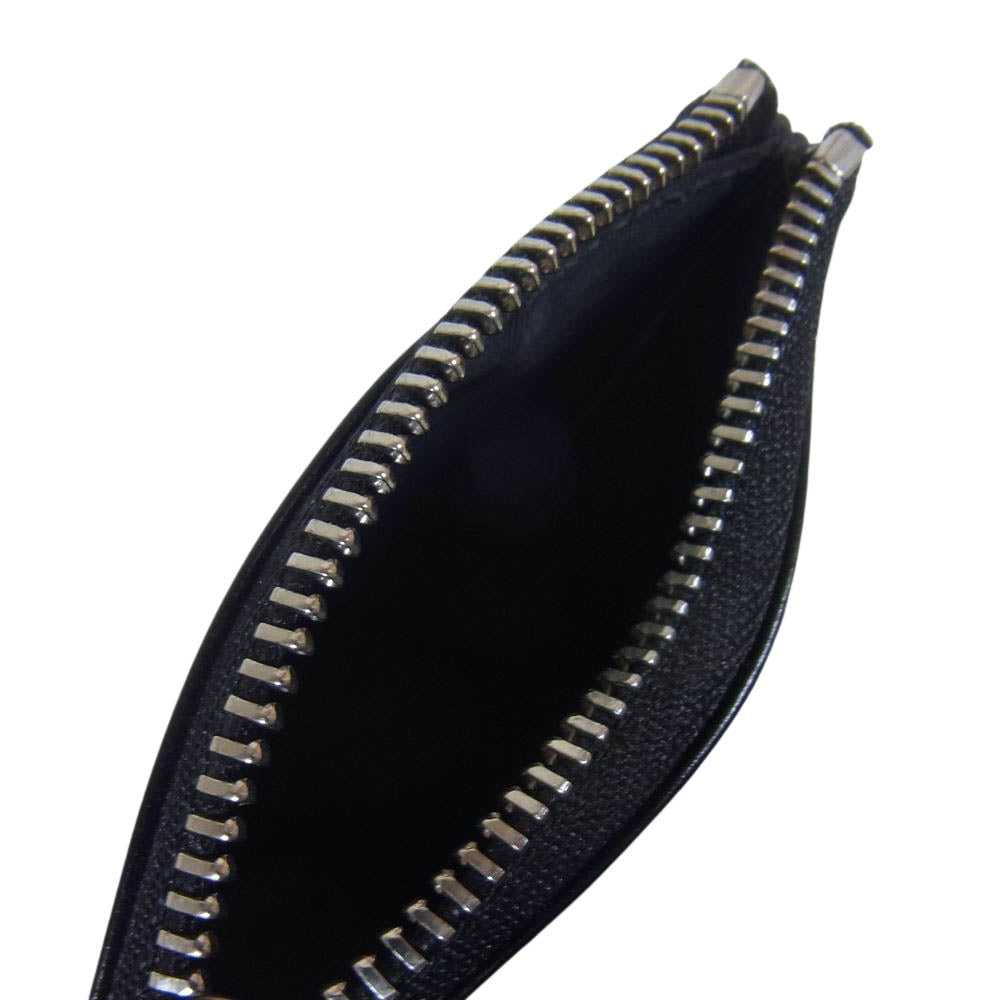 MAISON MARGIELA メゾンマルジェラ S35UI0436 グレインレザー 二つ折り 財布 ブラック系【美品】【中古】
