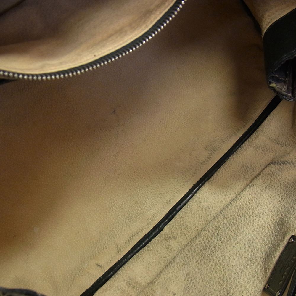 PRADA プラダ BR4557 サイドスタッズ カモフラ柄 ナイロン レザー トート バッグ カーキ系【中古】
