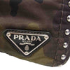 PRADA プラダ BR4557 サイドスタッズ カモフラ柄 ナイロン レザー トート バッグ カーキ系【中古】