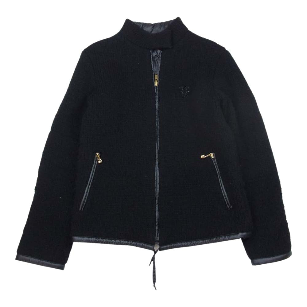 FENDI フェンディ ウール ナイロン リバーシブル ダウン ジャケット  ブラック系 40【中古】
